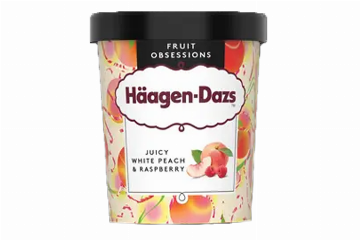 Jucy white Peach and Raspberry